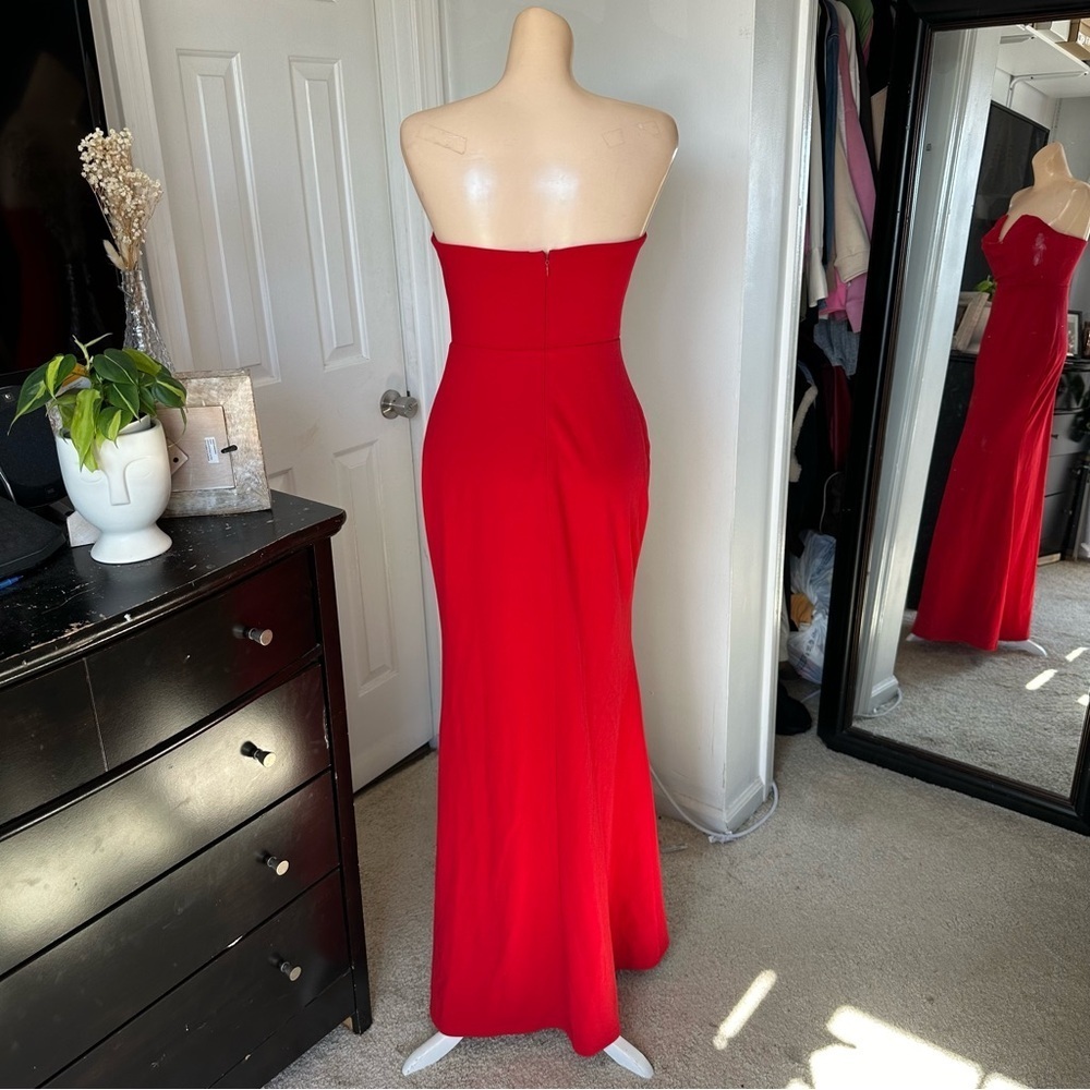 LULU’S EFFORTLESS RADIANCE STRAPLESS MERMAID MAXI DRESS - Picture 11 of 15